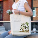 Tote Bag Rustique Tropical Palm Trees Beach Sand Mariage<br><div class="desc">Pour toute autre personnalisation ou tout autre élément correspondant,  n'hésitez pas à me contacter à l'adresse yellowfebstudio@gmail.com</div>