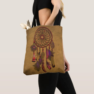 Tote Bag Rusty Grunge Boho Dreamcatcher
