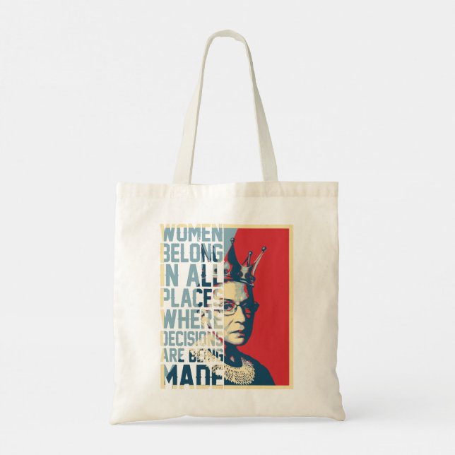 Tote Bag Ruth Bader Ginsburg - Célèbre RBG (Dos)