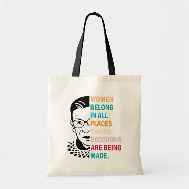 Tote Bag Ruth Bader Ginsburg, les femmes sont représentées  (Devant)