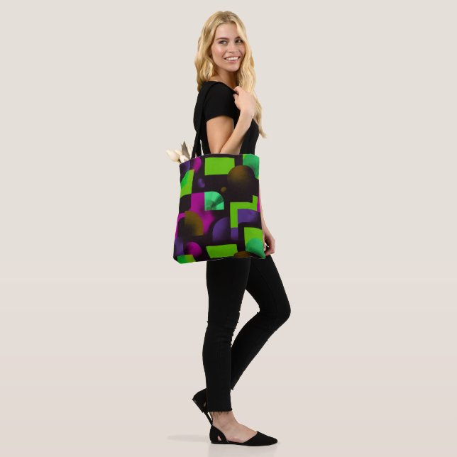 Tote Bag Rythme Floral Néon (Sur le modèle)