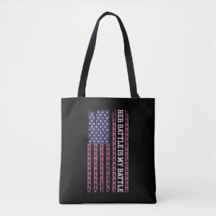 Tote Bag sa bataille est ma bataille, le design pour le can