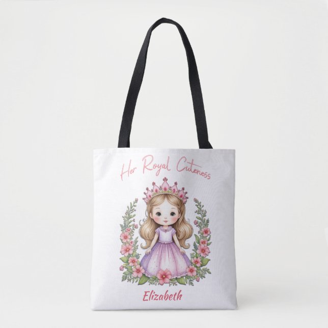 Tote Bag Sa Royale Princesse Rose (Devant)