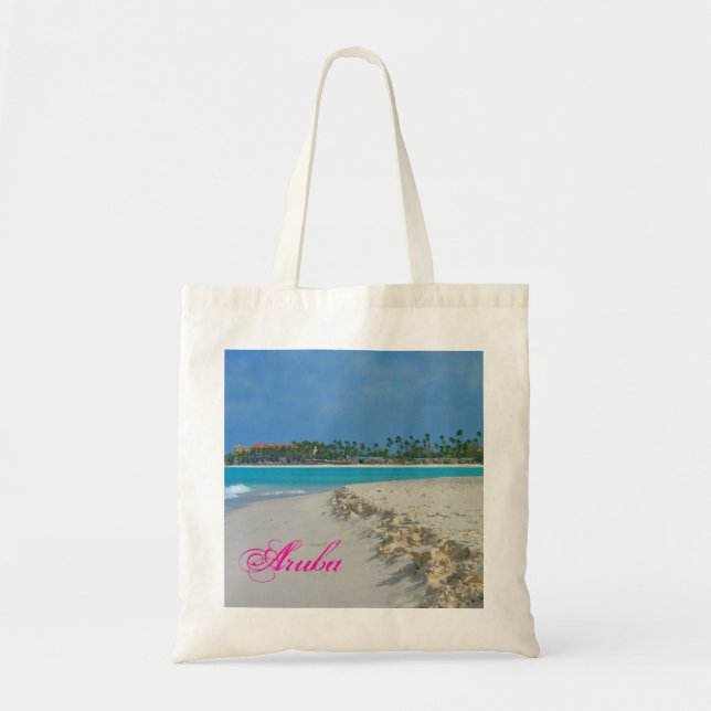 Tote Bag Sable et surf Fourre-tout d'Aruba (Devant)