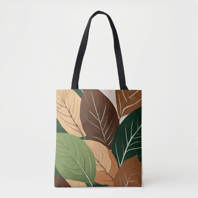 Tote Bag "Sac fourre-tout d'impression feuille naturelle éc (Devant)