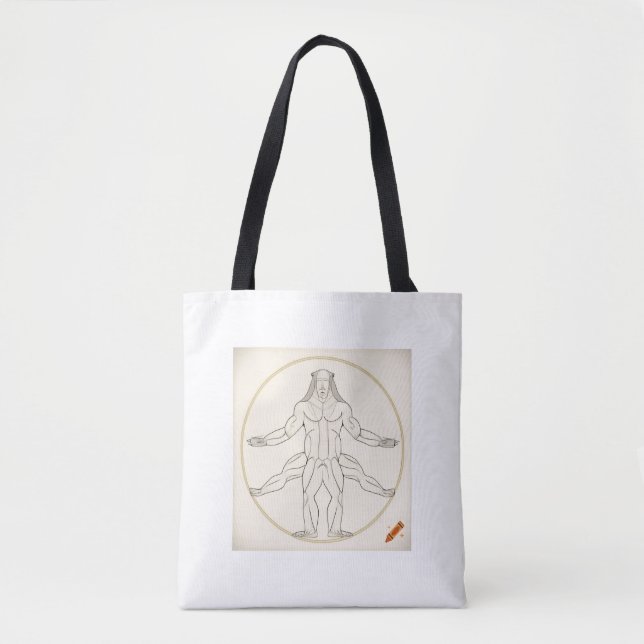 Tote Bag "Sac fourre-tout inspiré du yoga : Conception paci (Devant)