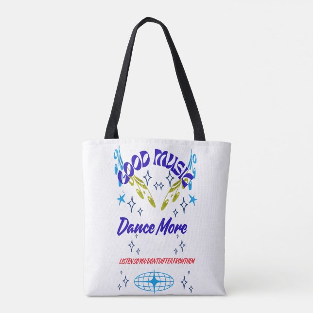 Tote Bag Sac, Music Dance (Dos)