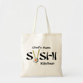 Tote Bag Sachets de toile réutilisables pour Sushi cru Orga