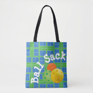 Tote Bag Sacoche à balles pour boules - Bleu et Vert