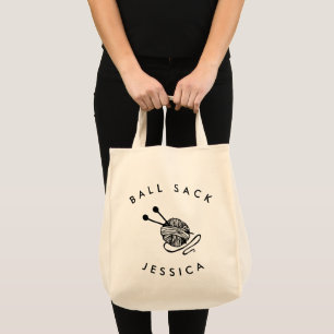 Tote Bag Sacoche de balle de Tricot drôle personnalisée