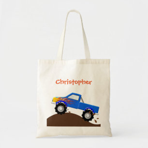 Tote Bag Sacoche de camion monstre bleu personnalisé
