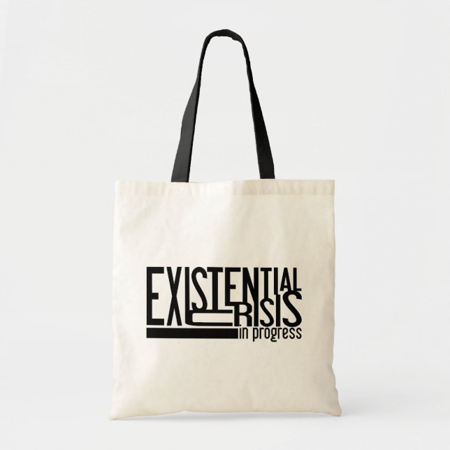 Tote Bag Sacoche de crise existentielle (Devant)