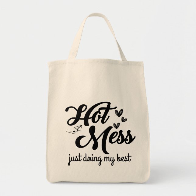 Tote Bag Sacré Bordel Je Fait De Mon Mieux (Devant)