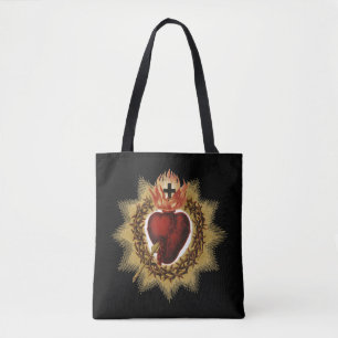 Tote Bag Sacred Heart of Jesus Catholic Devotion T-ShirtThe