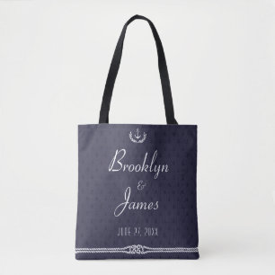 Tote Bag Sacs-Cadeaux Mariages Nautiques Avec Ancres