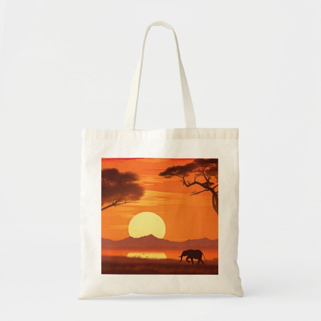 Tote Bag Safari en Afrique vintage (Devant)