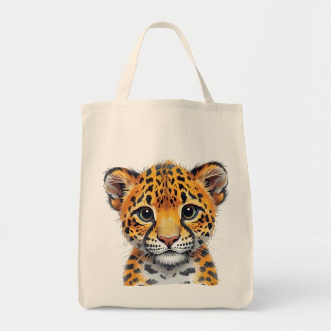 Tote Bag Safari Spirit Bébé Guépard  (Devant)