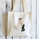 Tote Bag Safari Wild Leopard Boho Lady personnalisée<br><div class="desc">Ce sac fourre-tout est orné d'une dame boho avec un bouquet de fleurs,  léopard avec votre nom. Pour une personnalisation plus avancée de cette conception,  cliquez sur le BOUTON OUTIL DESIGN BLEU. Des articles correspondants sont également disponibles.</div>