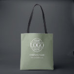 Tote Bag Sage Green Business Corporate Company Logo Promo<br><div class="desc">Boost your business's professional image with chic Dusty Sage Green Corporate Logo Tote Bag. Durable and spacious, it's the ideal accessory for your advertising and business promotion. Imprint your logo for a stylish brand statement. Versatile and timeless, this tote effortlessly blends into any corporate setting. Elevate your brand with this...</div>