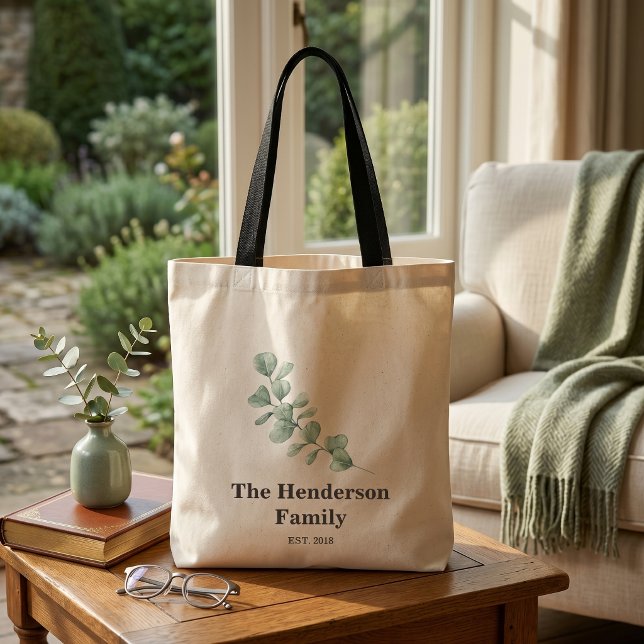Tote Bag Sage Vert Luxe Famille Établie  (Quiet Luxury Sage Green Family Established Tote Bag
)
