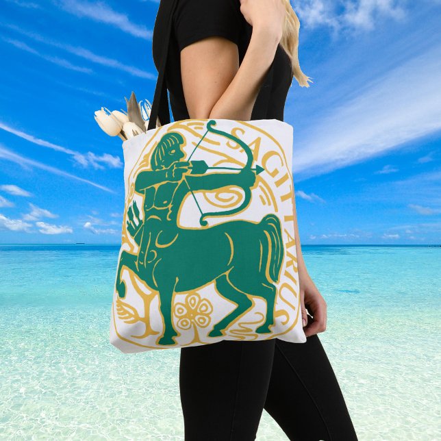 Tote Bag Sagittaire Signe du zodiaque sur un (Star sign sagitarius shoulder bag)