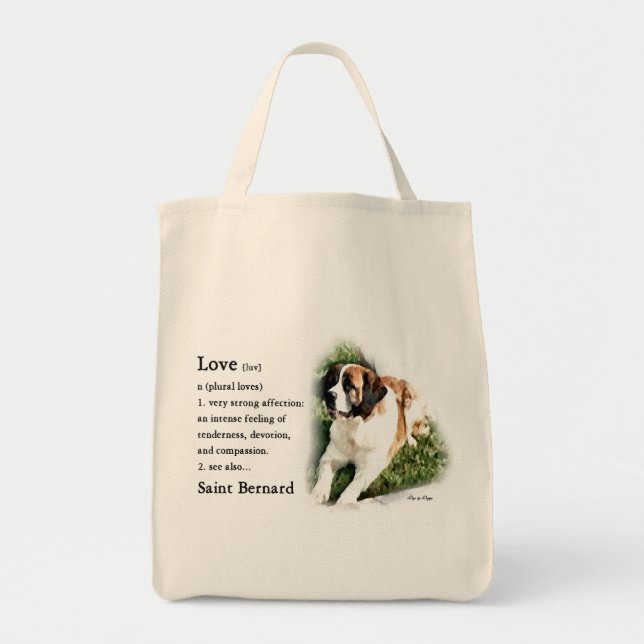 Tote Bag Saint Bernard Art Gifts (Devant)