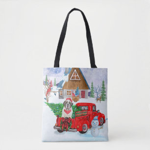 Tote Bag Saint Bernard Chien dans la livraison de Noël Cami