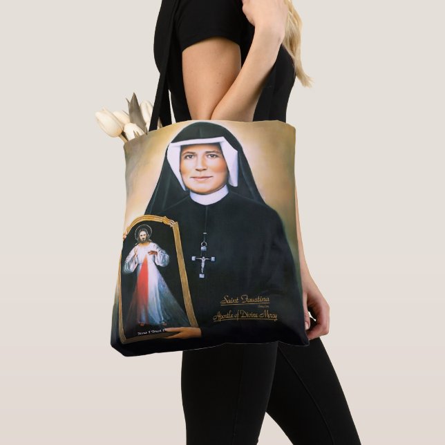 Tote Bag Saint Faustina, Miséricorde divine (De près)