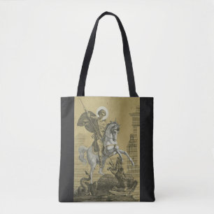 Tote Bag Saint George – Premium "Sunburst Gold" Art