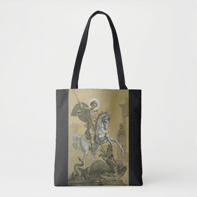 Tote Bag Saint George – Premium "Sunburst Gold" Art (Devant)