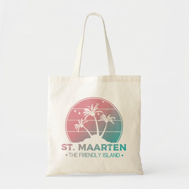 Tote Bag Saint-Martin | Sint Martin Retro Gradient (Devant)