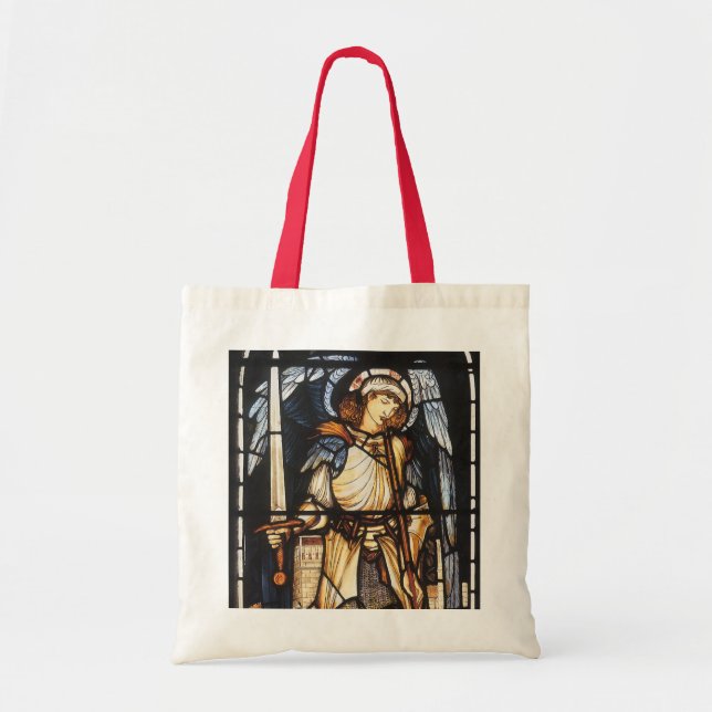Tote Bag Saint Michael par Sir Edward Coley Burne-Jones (Devant)