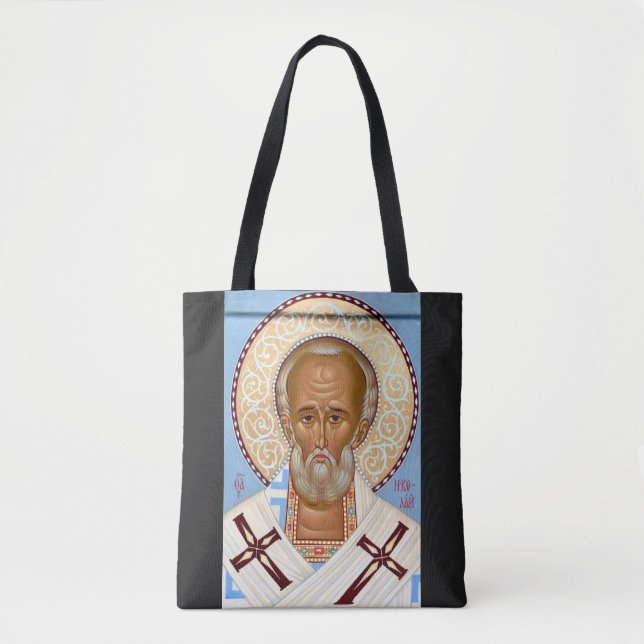 Tote Bag Saint Nicolas de Myre Art Orthodoxe Premium (Devant)