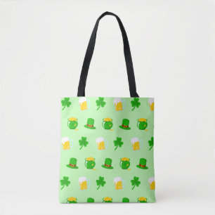 Tote Bag Saint Patrick's Day Shamrock Pot of Gold Celtic Kn