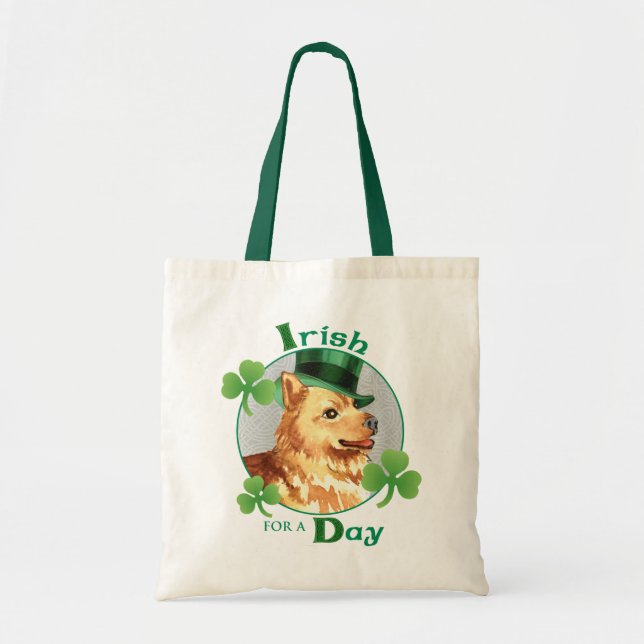 Tote Bag Saint Patrick's Day Spitz finlandais (Devant)