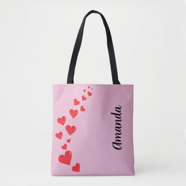 Tote Bag Saint-Valentin au coeur rouge Fourre-tout (Devant)