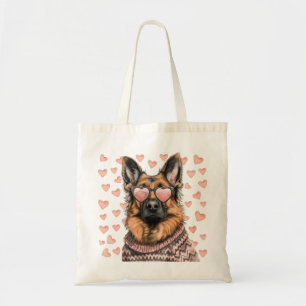 Tote Bag Saint Valentin Chien berger allemand