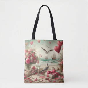Tote Bag Saint-Valentin côtière/nautique