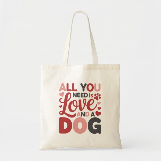 Tote Bag Saint-Valentin de la Maman de Chien (Devant)
