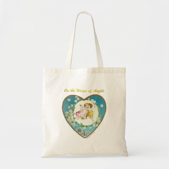Tote Bag Saint-Valentin victorien sur les anges des cadeaux (Devant)
