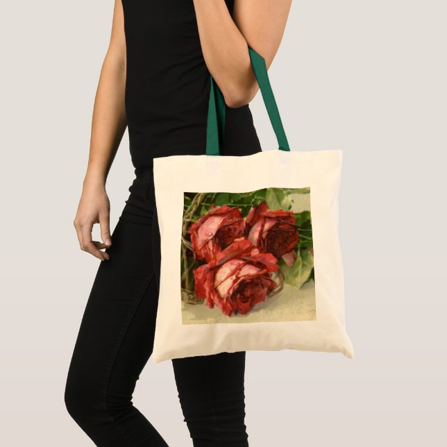 Tote Bag Saint Valentin vintage, Crimson Red Roses (Devant (produit))
