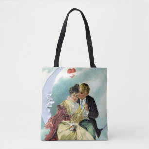 Tote Bag Saint-Valentin vintage victorien Amour et Romance