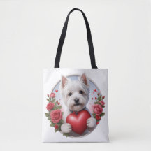Saint Valentin Westie avec coeur