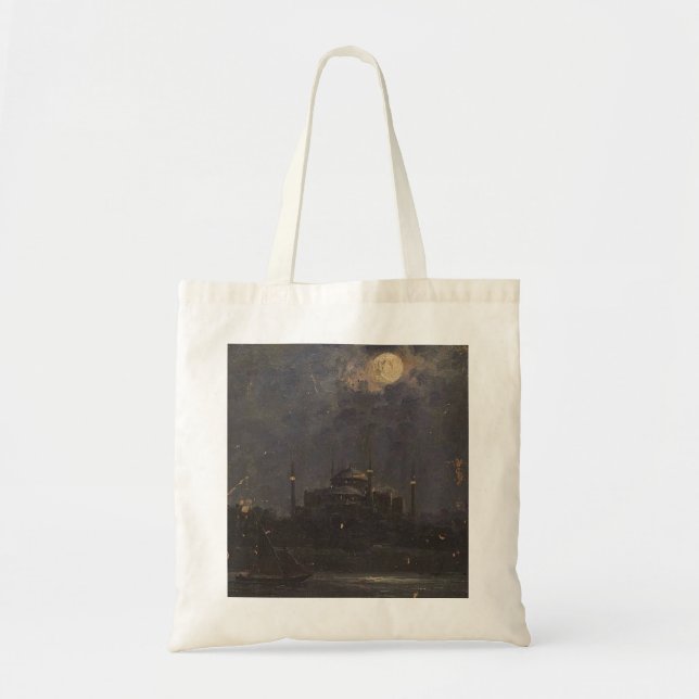 Tote Bag Sainte-Sophie ou Mosquée Bleue Istanbul Peinture (Devant)