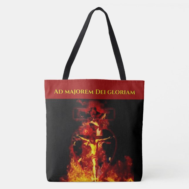 Tote Bag Sainte Trinité catholique Jésus sur la croix (Devant)