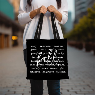 Tote Bag Saison Automne Sweaters douillets Écharpes Design,