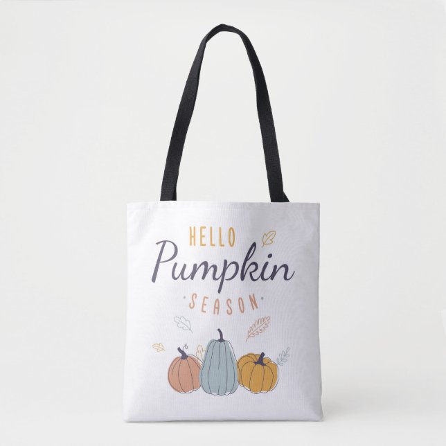 Tote Bag Saison Citrouille Hello (Devant)