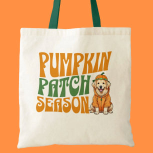 Tote Bag Saison citrouille Patch Golden Retriever Fall Shir