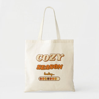 Tote Bag Saison Cosy Chargement... Rétro 70s Typographie d'