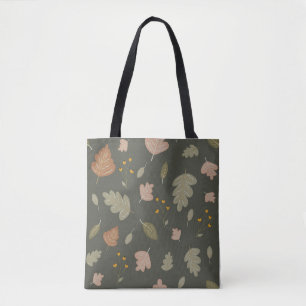 Tote Bag Saison d'automne avec feuilles et plantes